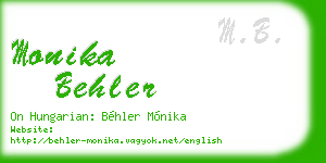 monika behler business card